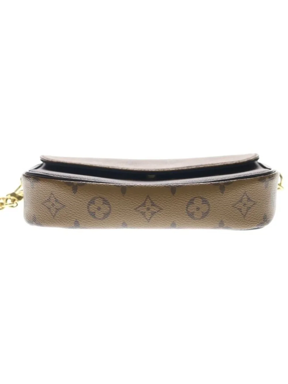 Louis Vuitton Monogram Reverse Wallet on Chain Ivy Leather 2-Way Shoulder